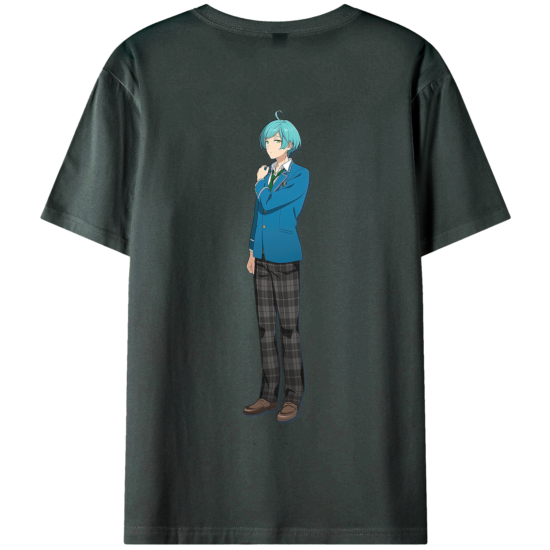 （画像用） あんさんぶるスターズ! Ensemble Stars 綿100％ メンズ半袖Tシャツ（バックプリント） 通気性